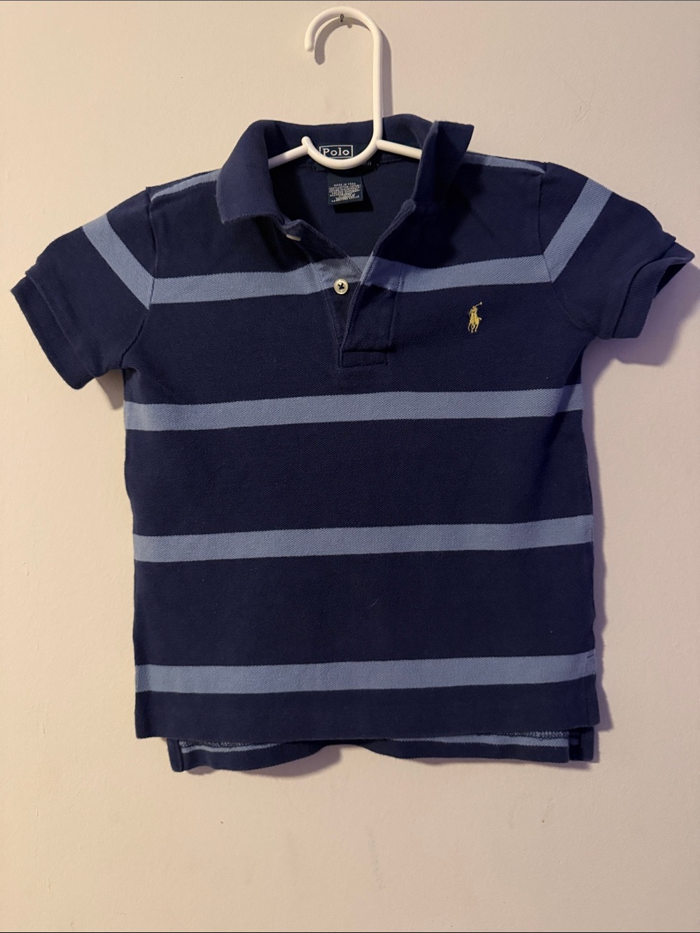 Polo by Ralph Lauren Navy and Light Blue Striped Polo